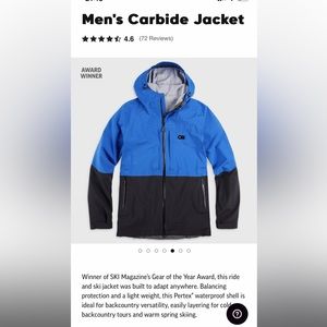 NWT Men’s Outdoor Research Carbide Jacket Sz L
